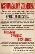 Afisz Towarzystwa Pomocy dla Żołnierza Polskiego, nawołujący społeczeństwo do ofiarności dla broniących ojczyzny na Kresach, Ł&oacute;dź b.d.