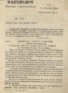 reść reskryptu gubernatora cywilnego warszawskiego z 18 stycznia 1863 r., dotyczącego wyrąbywania dukt&oacute;w w celu utrudnienia powstańcom ukrywania się w lasach. APŁ, Akta gminy Wiskitno, sygn. 3.