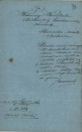 Raport burmistrza Wielunia z 6 luty 1863 r. do Naczelnika Wieluńskiej Żandarmskiej Komendy dotyczący kontroli ruchu ludności. APŁ, Zarząd Żandarmerii Powiat&oacute;w Wieluńskiego i Sieradzkiego, sygn. 8, s. 78.