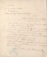 Pismo dow&oacute;dcy oddziału wojska powstańczego, płk. T. Cieszkowskiego, z 13 marca 1863 r., do Augusta Ostrowskiego. APŁ, Archiwum Potockich i Ostrowskich z Maluszyna, sygn. II/86, s. 195.