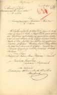 Pismo Banku Polskiego w Warszawie z 30 maja 1863 r. w sprawie zniszczenia przez powstańc&oacute;w herbu Kr&oacute;lestwa Polskiego na dachu budynku Skład&oacute;w Banku Polskiego w Łodzi. APŁ, Akta miasta Łodzi, sygn. 705, s. 677.