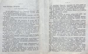 Instrukcja dla w&oacute;jt&oacute;w gmin i magistrat&oacute;w miast wydana przez p.o. naczelnika wojennego pow. piotrkowskiego, gen. Wagnera. APŁ, Akta gminy Wiskitno, sygn. 3.
