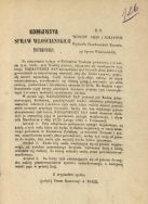 Pismo do w&oacute;jt&oacute;w gmin i sołtys&oacute;w z roku 1865. APŁ, Akta gminy Chojny, sygn. 51, k. 126.