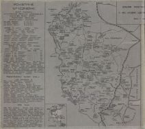 Plan działania powstańc&oacute;w styczniowych w wojew&oacute;dztwie kaliskim guberni warszawskiej w latach 1863-1964. Opracowanie wsp&oacute;łczesne. Część pierwsza. APŁ OS, Zbi&oacute;r kartograficzny, sygn. 153
