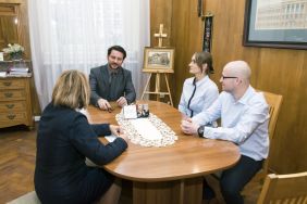 Spotkanie Dyrektor CKZiU Dominiki Walickiej i Dyrektora APŁ Bartosza G&oacute;reckiego.