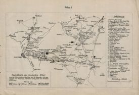 Mapa działań armii rosyjskiej na terenie Kr&oacute;lestwa Polskiego w lutym 1831 r., do bitwy pod Grochowem (25 II 1831).