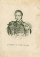 Henryk Ignacy Kamieński (1777&ndash;1831), generał brygady wojsk polskich w powstaniu listopadowym, poległ w bitwie pod Ostrołęką 26 V 1831 r. Litografia francuska, b.d.