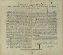 Odezwa wydana przez gen. lejt. Franciszka Ksawerego Dąbrowskiego, naczelnika podporządkowanego Rosji rządu Kr&oacute;lestwa Polskiego, Raciąż 24 VII 1831 r.