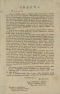 Odezwa Mikołaja I wzywająca Polak&oacute;w do zaprzestania wojny z Rosją i podporzadkowania się jego władzy, Carskie Sioło 25 VII 1831 r.