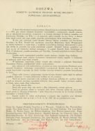 Odezwa Komitetu Gł&oacute;wnego obchodu setnej rocznicy powstania listopadowego, Warszawa 1933 r.