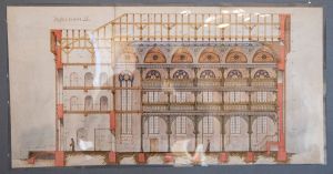 Rysunki ł&oacute;dzkiej synagogi przy ul. Wolborskiej autorstwa architekta Adolfa Zeligsona, fot. Albert Jaworski