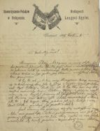 Pismo Stowarzyszenia Polak&oacute;w w Budapeszcie dotyczące złożenia wieńca na grobie Kraszewskiego.  APŁ, Archiwum rodziny Bartoszewicz&oacute;w, sygn. 2742 s.2.