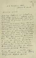 List J.I. Kraszewskiego do Walerego Rzewuskiego w sprawie wystawienia pomnika Mickiewicza, 2 wrzesień 1883 r. Drezno.  APŁ, Archiwum rodziny Bartoszewicz&oacute;w, sygn. 3145 s.7.