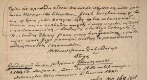 Ciąg dalszy kopii listu J.I. Kraszewskiego do Adama Bartoszewicza.  APŁ, Archiwum rodziny Bartoszewicz&oacute;w, sygn. 774 s.240v.