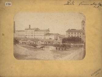 Ćwiczenia straży, 1876 r. (Zbi&oacute;r ikonograficzny APŁ, sygn. Ł-III 4/19)