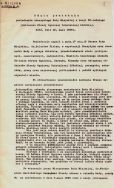 Odpis protokołu posiedzenia Rady Miejskiej z okazji 50-lecia ŁSOO, 1926 r. (AMŁ, sygn. 12510, s. 1)