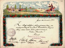 Gratulacje z okazji wygranej w Turynie, 1928 r. (Ł&oacute;dzka OSP w Łodzi, sygn. 163, s. 44)