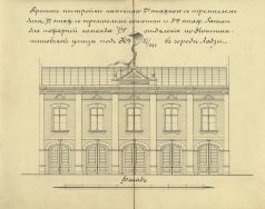 Projekt budynku dla I Oddziału straży przy ul. Konstantynowskiej (AMŁ, sygn. 6489, s. 2v)