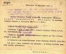 1947r.: Studenckie pierwszomajowe pochody i akademia z okazji 3 Maja  Zarząd Terenowy Akademickiego Związku Walki Młodych 