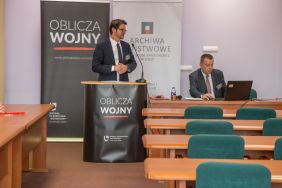 Dyrektor APŁ Bartosz G&oacute;recki podczas wystąpienia, fot. Albert Jaworski.