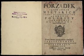 Porządek sąd&oacute;w y spraw mieyskich prawa maydeburskiego w Koronie Polskiey  w Krakowie drukowany Roku Pańskiego 1616. Teraz znowu z pozwoleniem Starszych przedrukowany w Przemyślu, w Drukarni J. K. M. Kollegium Societatis JESU, Roku Pańskiego 1760.