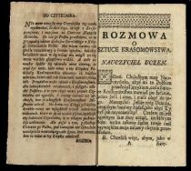 Nauka o krasomowstwie  Na odwrocie strony tytułowej Ogińskich - brama (Oginiec, korona zamknięta, na dole Order orła Białego).