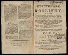 Dykcyonarz roślinny  Proweniencja: ze zbioru botanicz. Dra B. M. Szancera, Bibljoteka Szkoły Handlowej Kupiectwa Ł&oacute;dzkiego