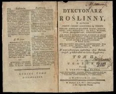 Dykcyonarz roślinny  Proweniencja: ze zbioru botanicz. Dra B. M. Szancera, Bibljoteka Szkoły Handlowej Kupiectwa Ł&oacute;dzkiego