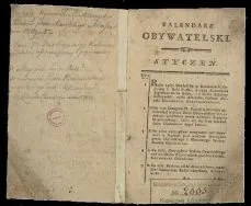 Kalendarz obywatelski  KRASICKI Ignacy Błażej herbu Rogala (ur. 1735, zm. 1801), kryptonim literacki X. B. W. Xiąże - Biskup - Warmiński, poeta, prozaik, komediopisarz, encyklopedysta, tłumacz, biskup warmiński i arcybiskup gnieźnieński