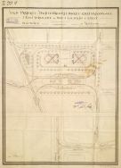 Szkic projektu stacji centralnej Ł&oacute;dzkich Kolei Dojazdowych i hal targowych na Placu Bałuckim w Łodzi z 1917 r. Archiwum Państwowe w Łodzi, Akta m. Łodzi, sygn. 23156