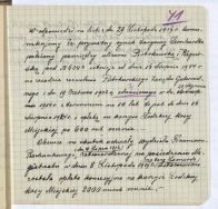 Pismo o opłacie koncesyjnej za prywatny rynek przy placu Leonarda z 1917 r. Archiwum Państwowe w Łodzi, Akta m. Łodzi, sygn. 27828