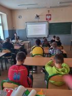 Zajęcia dla uczni&oacute;w w Szkole Podstawowej nr 160 w Łodzi.