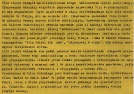 Sprawozdanie referatu kinowego Wojew&oacute;dzkiego Urzędu Informacji i Propagandy za miesiąc styczeń 1946 r. - fragment Archiwum Państwowe w Łodzi, Wojew&oacute;dzki Urząd Informacji i Propagandy w Łodzi, sygn. 44