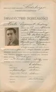 Zygmunt Hertz. Świadectwo dojrzałości, 1926 r.