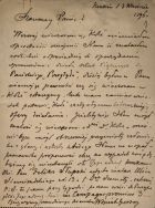 Wojciech Gerson. List do Kazimierza Bartoszewicza, 1896 r.