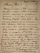 Wojciech Gerson. List do Kazimierza Bartoszewicza, 1896 r.