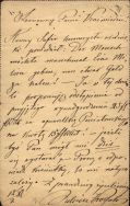 Juliusz Kossak. List do Kazimierza Bartoszewicza, 1887 r.