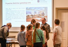 Zajęcia genealogiczne dla uczni&oacute;w w APŁ, fot. Agata Cuper