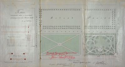 Plan parku Źr&oacute;dliska, 1904-1906 r. [Rząd Gubernialny Piotrkowski, Wydział Administracyjny, sygn. 3347]