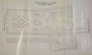 Park im. Sienkiewicza. Park Mikołajewski - plan sytuacyjny, 1894 r. [Rząd Gubernialny Piotrkowski, Wydział Administracyjny, sygn. 2215]