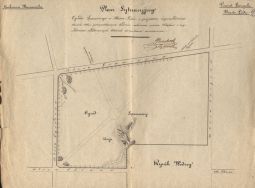 Park Źr&oacute;dliska. Plan sytuacyjny Ogrodu Spacerowego w Mieście Łodzi, 1841 r. [Akta miasta Łodzi, sygn. 227]