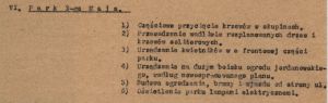 Park 3-go Maja. Plan prac w parku, 1930 r. [Akta m. Łodzi, sygn. 23258]