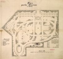 Park im. Staszica. Plan parku, 1939 r. [Akta m. Łodzi, sygn. 23448]