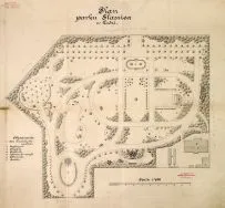 Park im. Staszica. Plan parku, 1939 r. [Akta m. Łodzi, sygn. 23448]