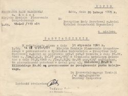 Park im. Moniuszki. Zaświadczenie o powiększeniu Parku Kolejowewgo, 1951 r. [Miejska Rada Narodowa i Zarząd Miejski w Łodzi, Wydział Plantacji, sygn. 11a]