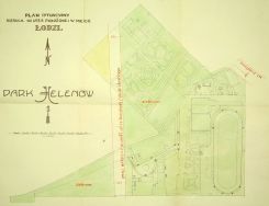 Park Helen&oacute;w. Plan sytuacyjny nieruchomości No 455a położonej w mieście Łodzi - Park Helen&oacute;w [Zakłady Wł&oacute;kiennicze R. Biedermanna Sp&oacute;łka Akcyjna w Łodzi, sygn. 533]