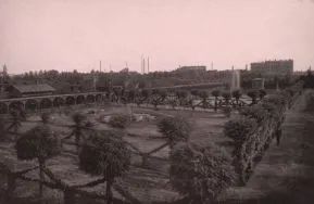Park Helen&oacute;w. Widok z wieży widokowej w p&oacute;łnocnej części parku, ok. 1900 r. [Zbi&oacute;r album&oacute;w ikonograficznych, sygn. A-23/17]