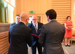 Inauguracyjne posiedzenie Rady Partner&oacute;w Wydziału Filozoficzno-Historycznego UŁ, fot. Albert Jaworski.