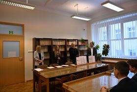 Uroczystość rozdania nagr&oacute;d finalistom eliminacji okręgowych V edycji Olimpiady Historycznej Junior&oacute;w, fot. A. Kaniewska