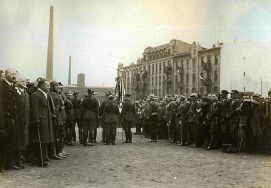 Wizyta Prezydenta Ignacego Mościckiego w Łodzi &ndash; Poświęcenie sztandaru 28. Pułku Strzelc&oacute;w Kaniowskich w Łodzi &ndash; 15.05.1927 